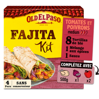 Image de Kit fajitas tomates poivrons OLD EL PASO