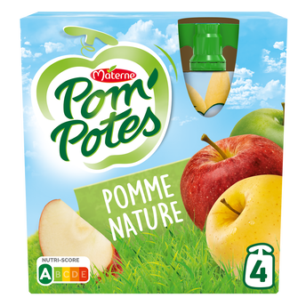Image de Compotes Gourdes Pomme Nature POM'POTES