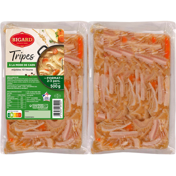 Bigard Tripes À La Mode De Caen, Bigard, 2 Barquettes, 1kg
