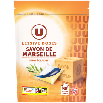Image de U
Lessive en Capsules - Savon de Marseille - 30 lavages - 630