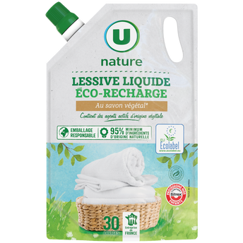 Image de U NATURE
Lessive liquide - 30 lavages - RECHARGE - 1.5