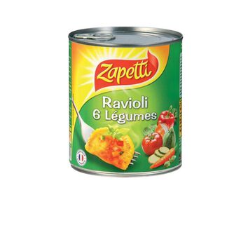 Image de Ravioli 6 légumes sce tomate au basilic ZAPETTI bte 4/4