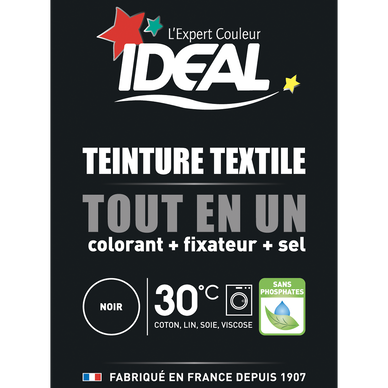 Teinture pour textile tout en un mini noir IDEAL, 230g - Super U