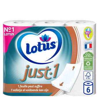 Image de Papier toilette just 1 LOTUS 5P x6