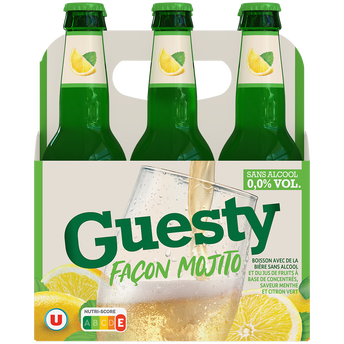 Image de U
Bière sans alcool Guesty  aromatisée saveur Mojito   pack de