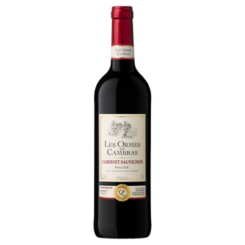 Image de Vin rouge IGP Pays d'Oc Cabernet Sauvignon LES ORMES DE CAMBRAS, bouteille de