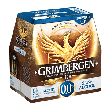 Grimbergen Bière Blonde 0.0° Grimbergen Pack De Bouteilles 6x25cl