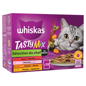 Image de Sachets fraîcheur chat Tasty Mix Sélection du chef en sauce WHISKAS