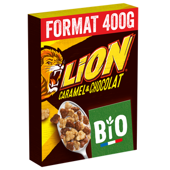 Image de Céréales au caramel et chocolat Bio LION
