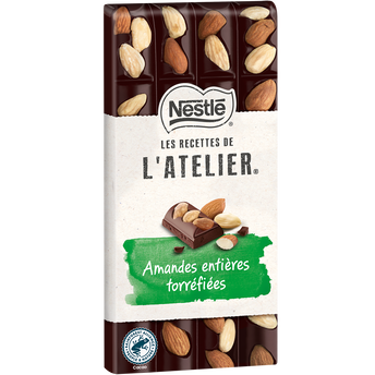 Image de Chocolat noir amandes entières torréfiées NESTLE L'ATELIER