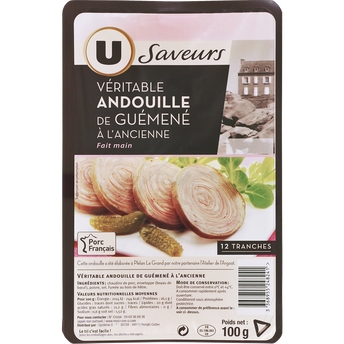 Image de U SAVEURS
Véritable Andouille de Guéméné à l'ancienne - x12 tranches