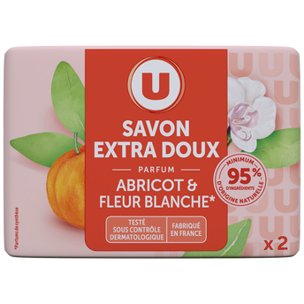 Image de U
Savon extra doux abricot fleur blanche