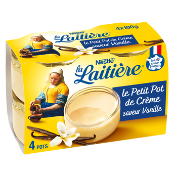 Image de Le Petit Pot de crème Vanille LA LAITIERE - 4 pots de