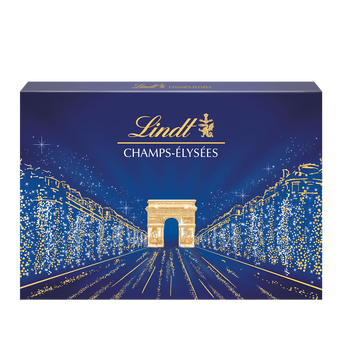 Image de Assortiment de 90 bouchées de chocolats extra fins, au lait, noirs etblancs, fourrés Champs Elysées LINDT