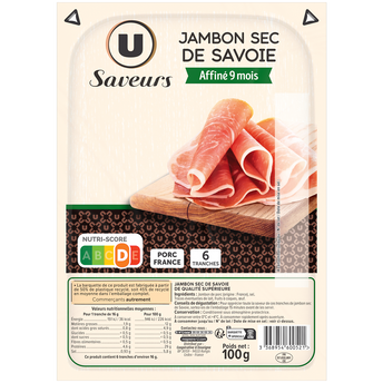 Image de U SAVEURS
Jambon sec de Savoie - x6 tranches
