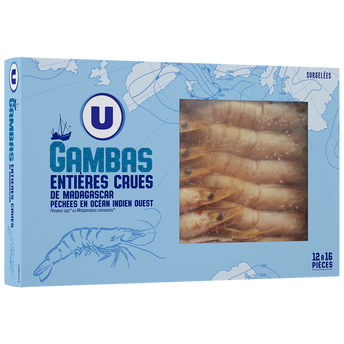 Image de U
Gambas sauvages entières crues de Madagascar 12/16