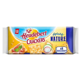 Image de Biscuits apéritifs crackers nature HEUDEBERT - Paquet de