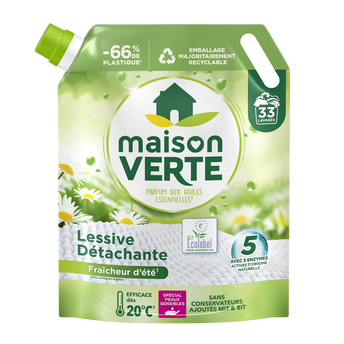 Image de Lessive capsule doypack fraîcheur d'été MAISON VERTE - 33