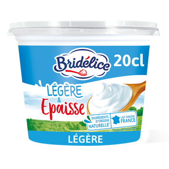 Image de Crème fraîche légère épaisse BRIDELICE, 15%MG