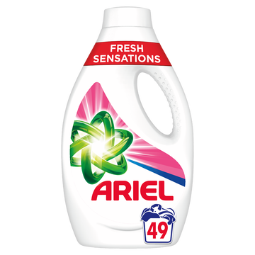 Ariel Lessive Liquide Détergent Fresh Pink Sensation Power Ariel X49 Doses2,450 Litres