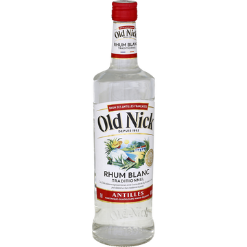 Old Nick Rhum Blanc D'assemblage Des Antilles Old Nick, 40°, Bouteille De 70cl