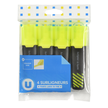 Image de U
Surligneur pointe large encre liquide jaune