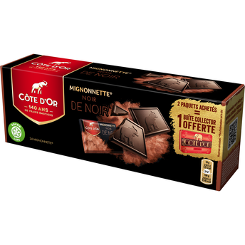 Image de Chocolat noir mignonnettes COTE D'OR - Boîte de 24