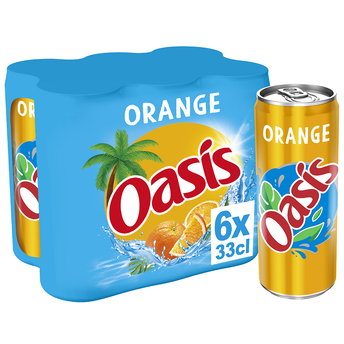 Image de Boisson aux fruits Orange OASIS - le pack de 6 canettes de