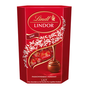 Lindt Boule De Chocolat Au Lait Fourré Fondant Lindor Lindt, Cornet De 200g