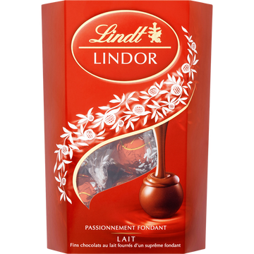 Lindt Boule De Chocolat Au Lait Fourré Fondant Lindor Lindt, Cornet De 200g