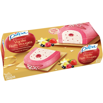 Image de Bûche glacée vanille fruits rouges PILPA