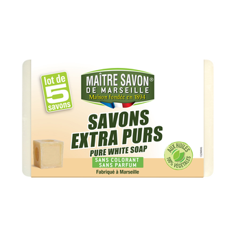 Image de Savon de Marseille traditionnel pur blanc MAÎTRE SAVON DE MARSEILLE