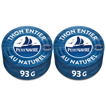 Image de Thon albacore nature démarche responsable PETIT NAVIRE, boite de 186gpoids net