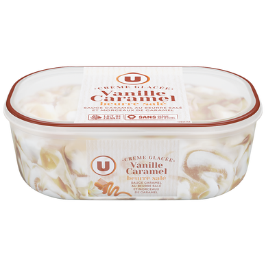 Bac crème glacée vanille caramel beurre salé 506g - Super U, Hyper