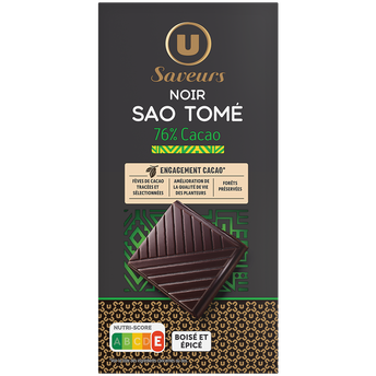 Image de U
Chocolat noir 76% de cacao du Sao Tomé Tablette de
