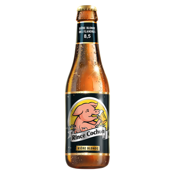 Image de Bière Belge blonde RINCE COCHON, 8.5°, bouteille de