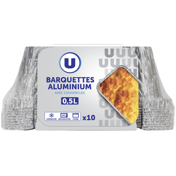 Image de U
Barquettes profondes en aluminium empilables 0,5l