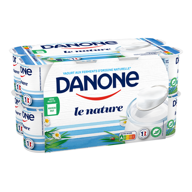 Yaourt nature Danone 125 g lot de 4 yaourts