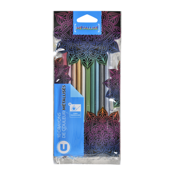 Image de U
Crayons de couleur corps triangulaire metallisé