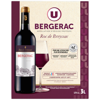 Image de U
Vin Rouge Bergerac AOP, Vin rouge, Roc de Breyssac Fontaine à vin