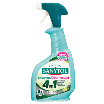 Image de Nettoyant désinfectant fresh SANYTOL 4 actions protection, spray de