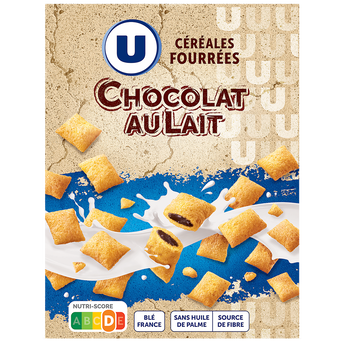 Image de U
Céréales fourrées au chocolat au lait