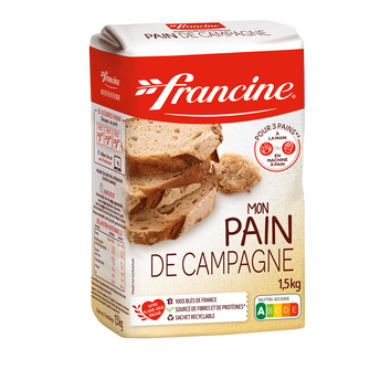Image de Préparation pour pain de campagne, FRANCINE, source de fibres et de protéines