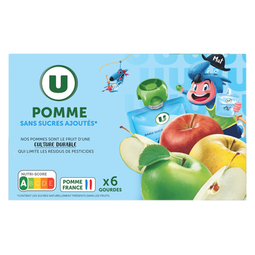 Lou Gourdes À La Pomme Sans Sucre Ajouté U Mat & Lou, 6x90g
