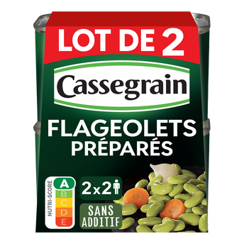 Image de Flageolets extra fins cuisinés CASSEGRAIN - 2 boîtes de 265g net
