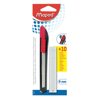 Image de Cutter plastique MAPED, avec 10 lames de 9mm