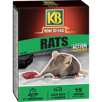 Image de Raticide sous forme de pates prêtes à l'emploi 150g, KB HOME