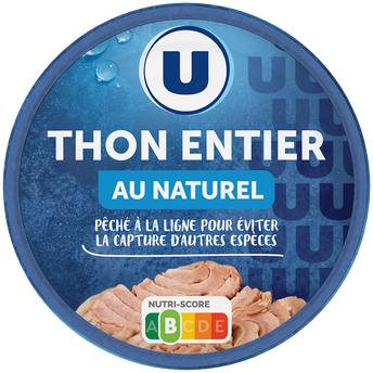 Image de U
Thon listao entier au naturel pêche à la ligne  boîte de