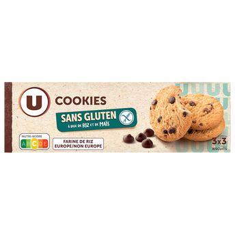 Image de U SANS GLUTEN
Cookies pépites chocolat sans gluten