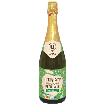Image de U BIO
Jus de pomme pétillant funny pop BIO 75